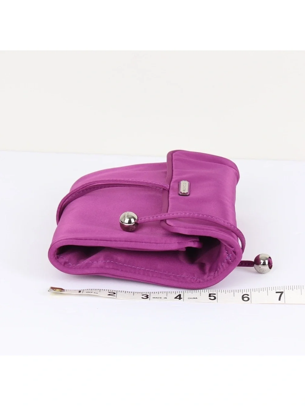 Coach Mulberry Satin Travel Jewelry Roll Organizer Case F66561